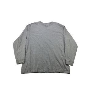 Mens Carhartt Original Fit Long Sleeve Shirt SZ 2XL Gray Spell Out Sleeve K231